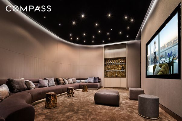 Interior, Projection Screen, Recessed Lighting, Theatre Room