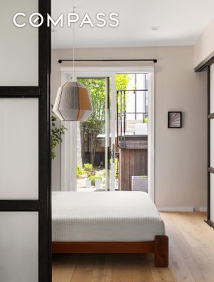 Bedroom, Interior, Pendant Lights, Wood Texture Flooring