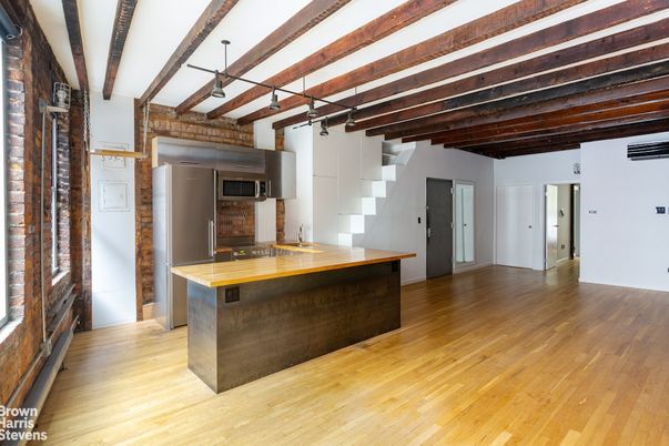 Empty room, Interior, Kitchen, Wooden Beams, Wood Texture Flooring