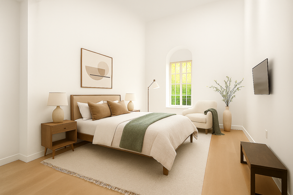 Bedroom, Interior, Wood Texture Flooring