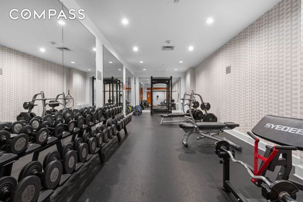 Fitness Equipment, Gym, Interior, Recessed Lighting