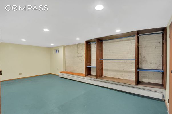 Empty room, Interior, Recessed Lighting, Stone Walls
