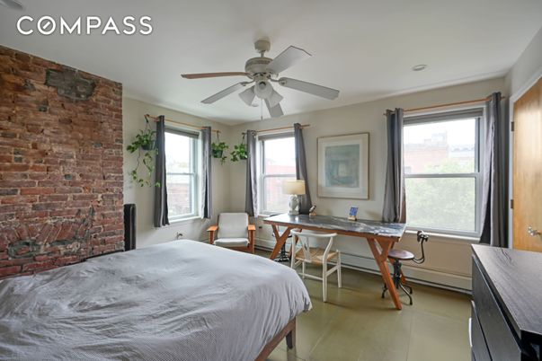 Bedroom, Home Office, Interior, Stone Walls