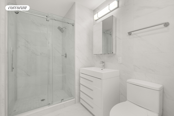 Bathroom, Glass Shower, Interior, Marble, Marble Walls