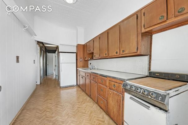 Interior, Kitchen, Wood Texture Flooring