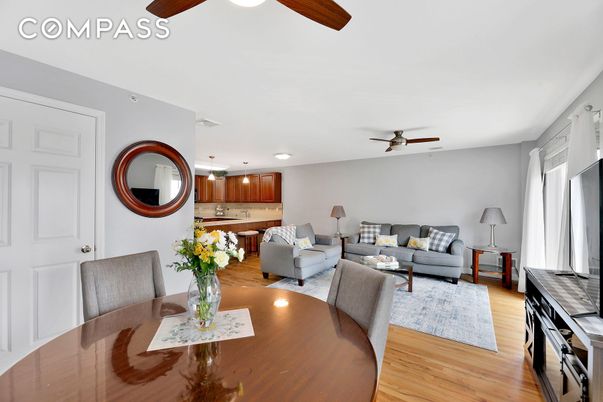 Dining room, Interior, Kitchen, Living room, Pendant Lights, Wood Texture Flooring
