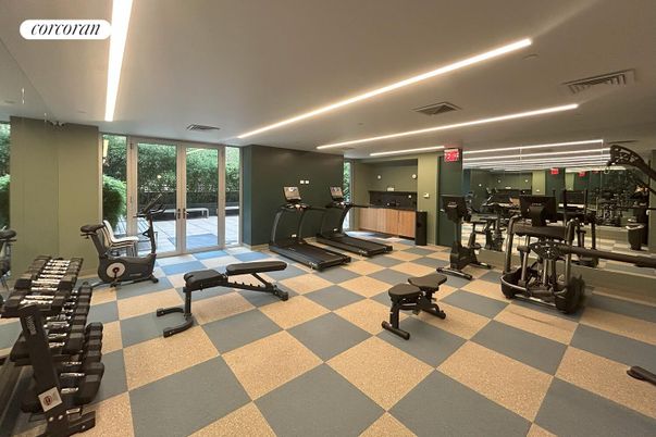 Fitness Equipment, Gym, Interior, Recessed Lighting