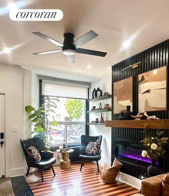 Fireplace, Interior, Recessed Lighting, Wood Texture Flooring