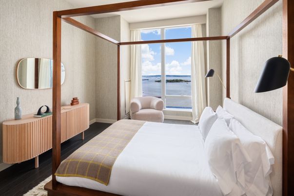 Bedroom, Interior, Water, Wood Texture Flooring