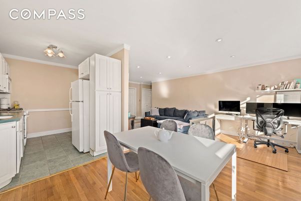 Home Office, Interior, Kitchen, Living room, Recessed Lighting, Wood Texture Flooring