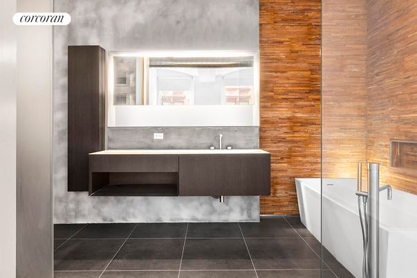 Bathroom, Free Standing Baths, Interior, Wooden Walls
