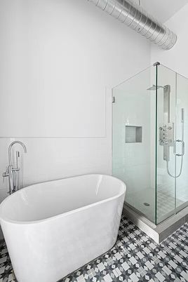 Bathroom, Free Standing Baths, Glass Shower, Interior