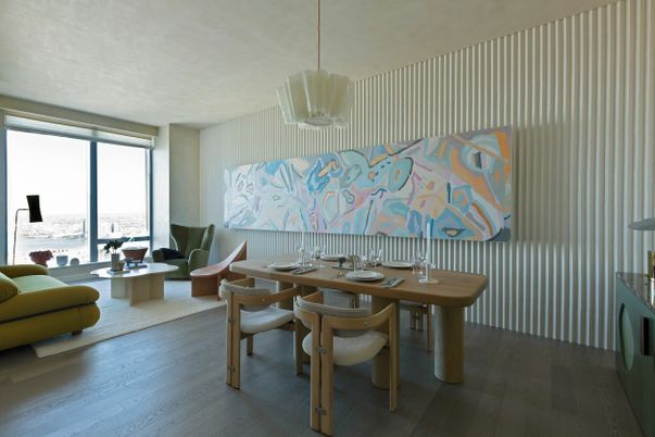 Dining room, Interior, Living room, Pendant Lights