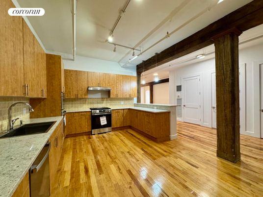 Interior, Kitchen, Wood Texture Flooring