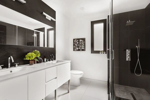 Bathroom, Dual Sink Vanities, Glass Shower, Interior
