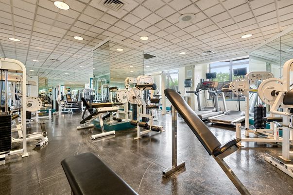 Fitness Equipment, Gym, Interior, Recessed Lighting