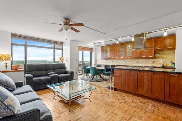 Dining room, Interior, Kitchen, Living room, Wood Texture Flooring