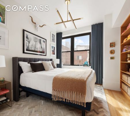 Bedroom, Interior, Pendant Lights, Wood Texture Flooring