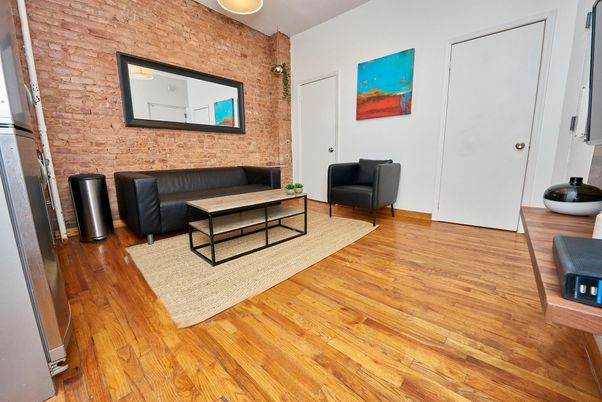 Interior, Living room, Stone Walls, Wood Texture Flooring
