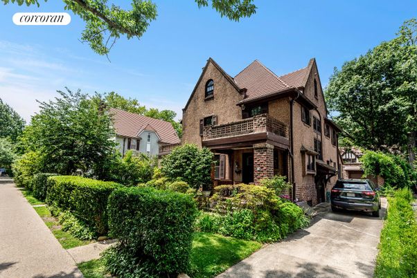 Exterior, Facade, Brick Facade, Tudor Revival