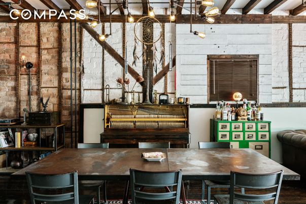 Dining room, Interior, Pendant Lights, Piano