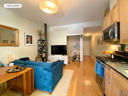 Interior, Kitchen, Living room, Wood Texture Flooring