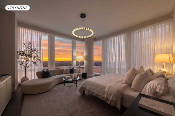 Bedroom, Interior, Pendant Lights, Water