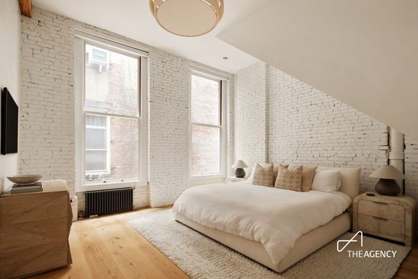 Bedroom, Interior, Stone Walls, Wood Texture Flooring