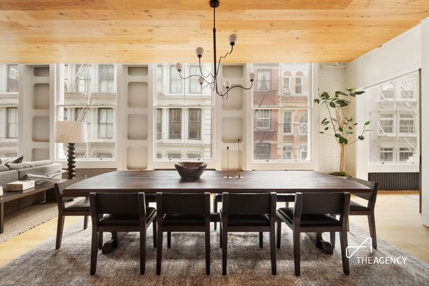 Chandelier, Dining room, Interior, Wooden Ceilings, Wood Texture Flooring