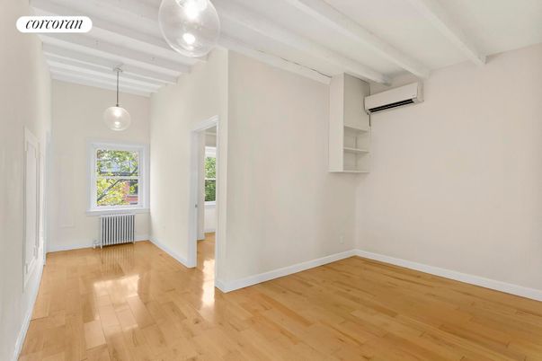 Empty room, Interior, Pendant Lights, Wood Texture Flooring