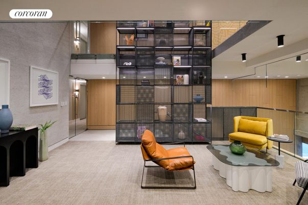 Interior, Living room, Recessed Lighting, Wooden Walls