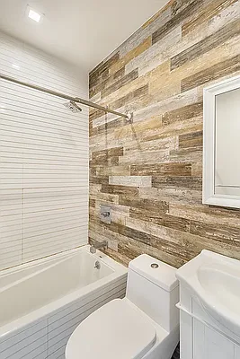 Bathroom, Interior, Recessed Lighting, Wooden Walls