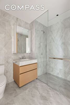 Bathroom, Glass Shower, Interior, Marble Walls