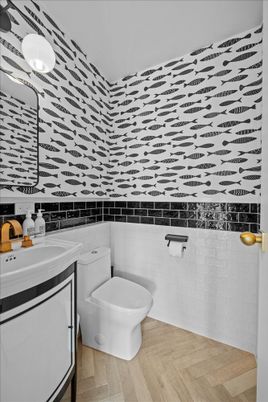 Bathroom, Interior, Wood Texture Flooring