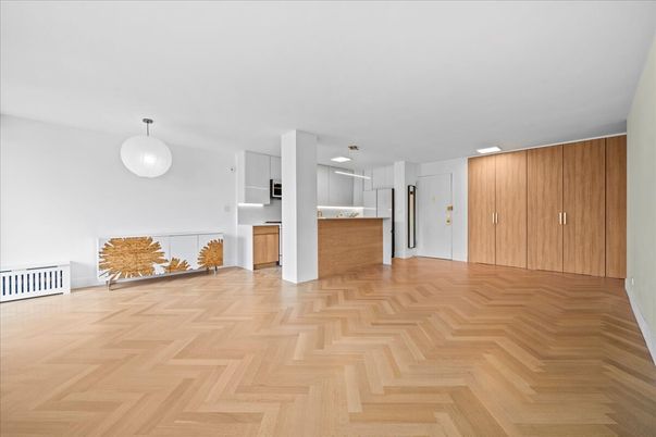 Interior, Kitchen, Pendant Lights, Wood Texture Flooring
