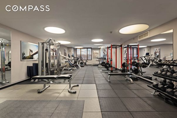 Fitness Equipment, Gym, Interior, Recessed Lighting