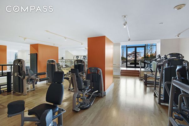 Fitness Equipment, Gym, Interior, Wood Texture Flooring