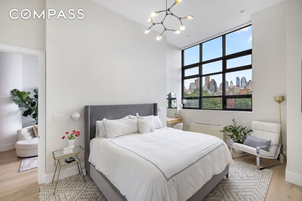 Bedroom, Interior, Pendant Lights, Wood Texture Flooring