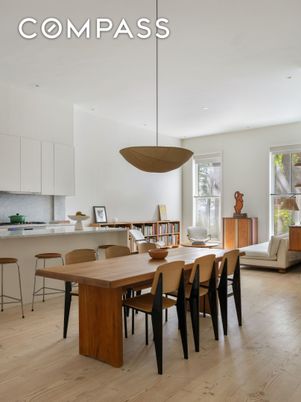 Dining room, Interior, Kitchen, Recessed Lighting, Wood Texture Flooring