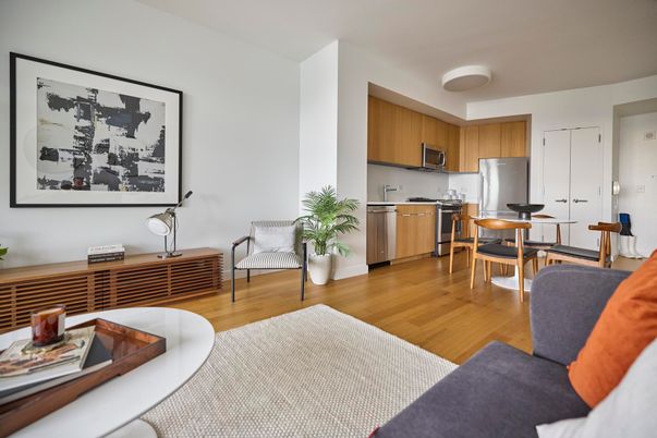 Dining room, Interior, Kitchen, Stainless Steel Appliances, Wood Texture Flooring
