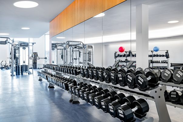 Fitness Equipment, Gym, Interior, Recessed Lighting