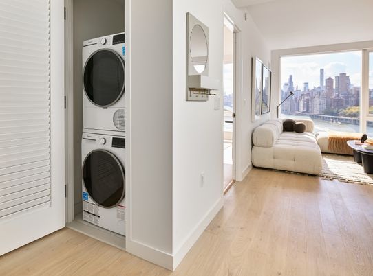 Interior, Utility Closets, Washer, Water, Wood Texture Flooring