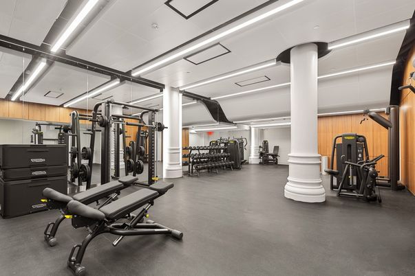 Fitness Equipment, Gym, Interior, Recessed Lighting