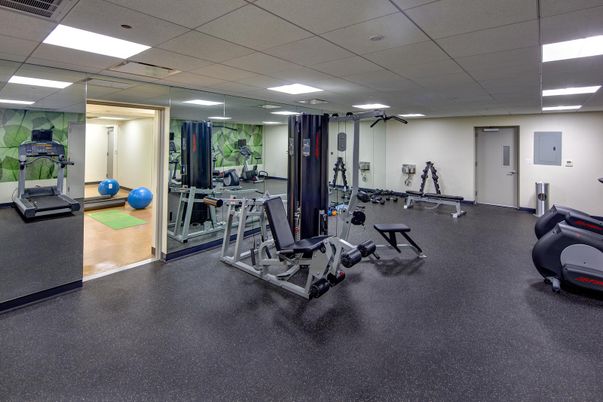 Fitness Equipment, Gym, Interior, Recessed Lighting