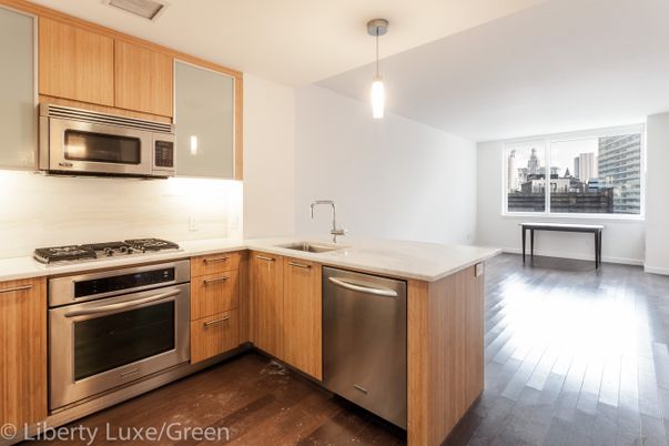 Interior, Kitchen, Pendant Lights, Stainless Steel Appliances, Wood Texture Flooring