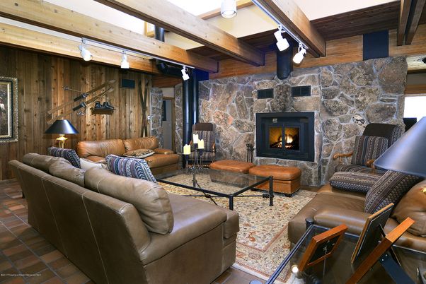 Fireplace, Interior, Living room, Stone Walls, Wooden Beams, Wooden Walls