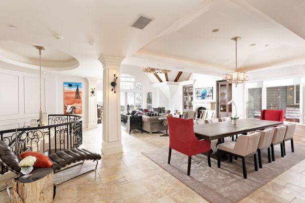 Dining room, Interior, Living room, Pendant Lights