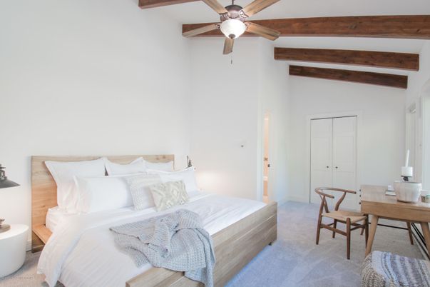 Bedroom, Interior, Wooden Beams