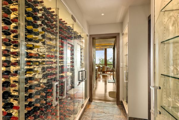 Interior, Recessed Lighting, Wine Storage, Wood Texture Flooring