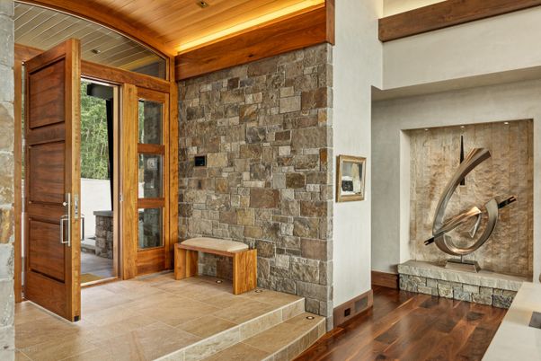 Interior, Stone Walls, Wooden Ceilings, Wood Texture Flooring